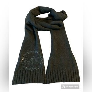 Michael Kors Embellished Scarf Black Lurex